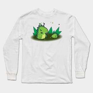 Just a Cute Swamp Monsters Black Long Sleeve T-Shirt